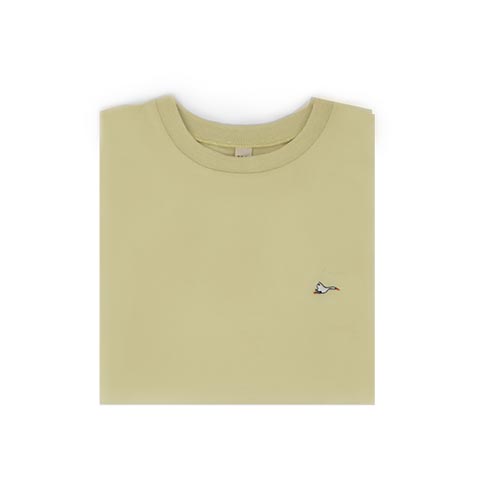 T-shirt homme jaune sobo, écoresponsable et made in France. En piqué de coton bio